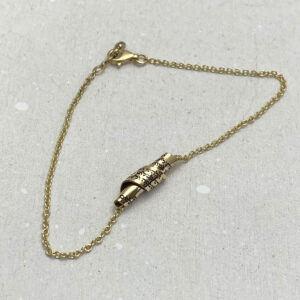 14K Gold Bracelet Engraved with Travelers Prayer