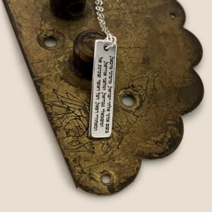 Angels Blessing Delicate Hebrew Engraved Protection Necklace