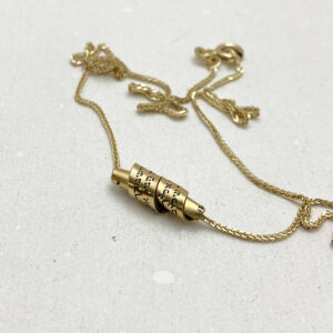 Bat Mitzvah Gift, Hebrew engraved gold necklace