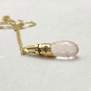 Israeli Jewelry, Hebrew Engraved 14K gold necklace
