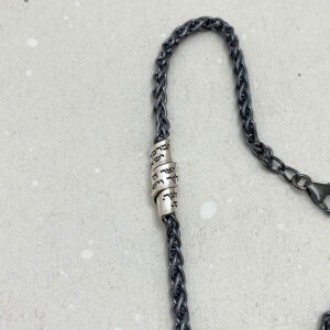 Jewish Jewelry for men, silver Hebrew bracelet