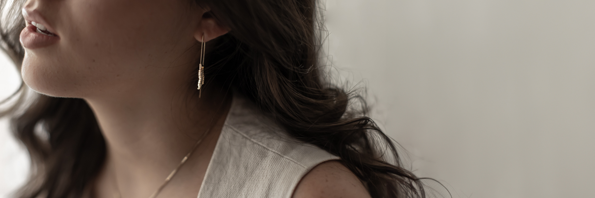 Elegant gold Hebrew engraved earrings - spiritual and stylish