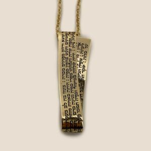 14K Statement Hebrew Necklace Woman of Valor Anniversary Gift